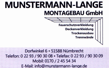 Foto von Munstermann-Lange Montagebau GmbH Foto von Munstermann-Lange Montagebau GmbH
